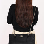 Chanel Bijoux Chain Shopping Tote Black Caviar SHW