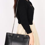 Chanel Bijoux Chain Shopping Tote Black Caviar SHW