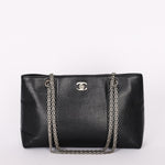 Chanel Bijoux Chain Shopping Tote Black Caviar SHW