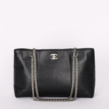 Chanel Bijoux Chain Shopping Tote Black Caviar SHW