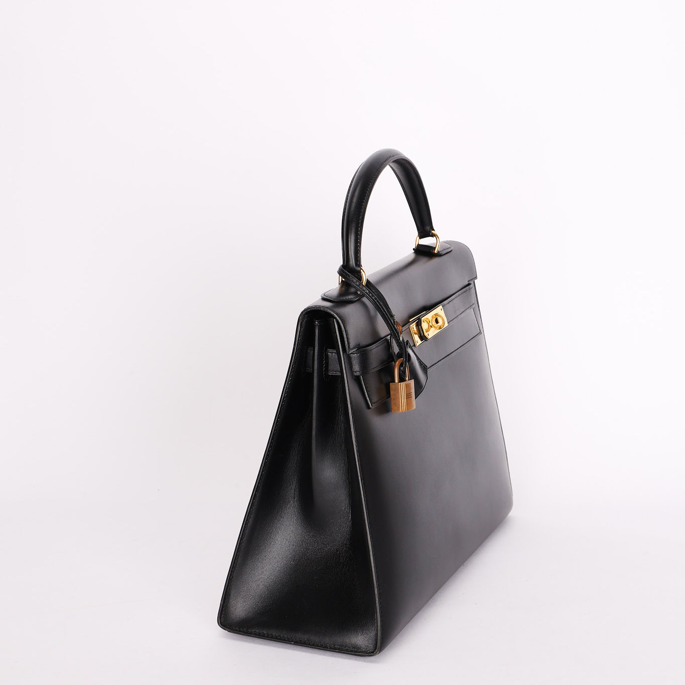 Hermès Kelly 32 Noir Box GHW