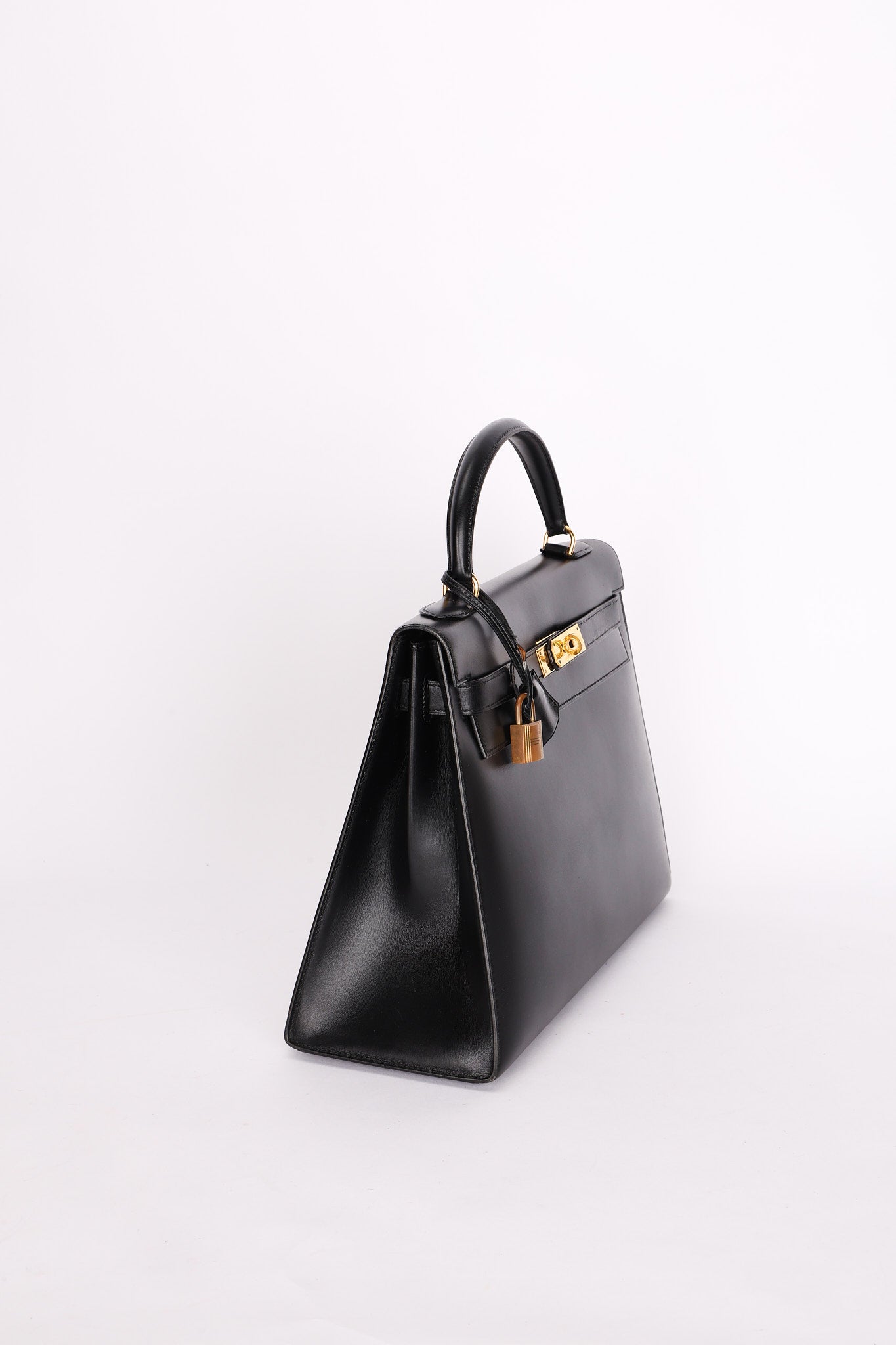 Hermès Kelly 32 Noir Box GHW