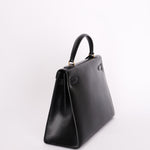 Hermès Kelly 32 Noir Box GHW