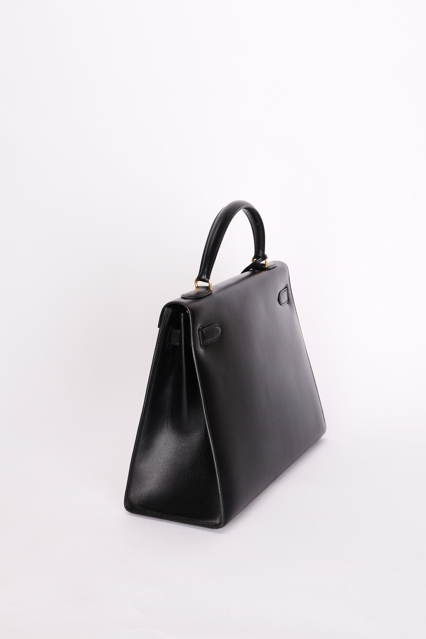 Hermès Kelly 32 Noir Box GHW