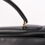 Hermès Kelly 32 Noir Box GHW