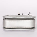 Gucci Bamboo Top Handle Bag Silver Metallic