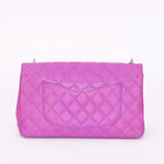 Rare Chanel Valentine Heart Chain Medium Classic Single Flap Purple Lambskin 2004 SHW