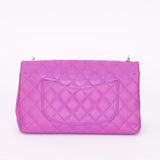 Rare Chanel Valentine Heart Chain Medium Classic Single Flap Purple Lambskin 2004 SHW
