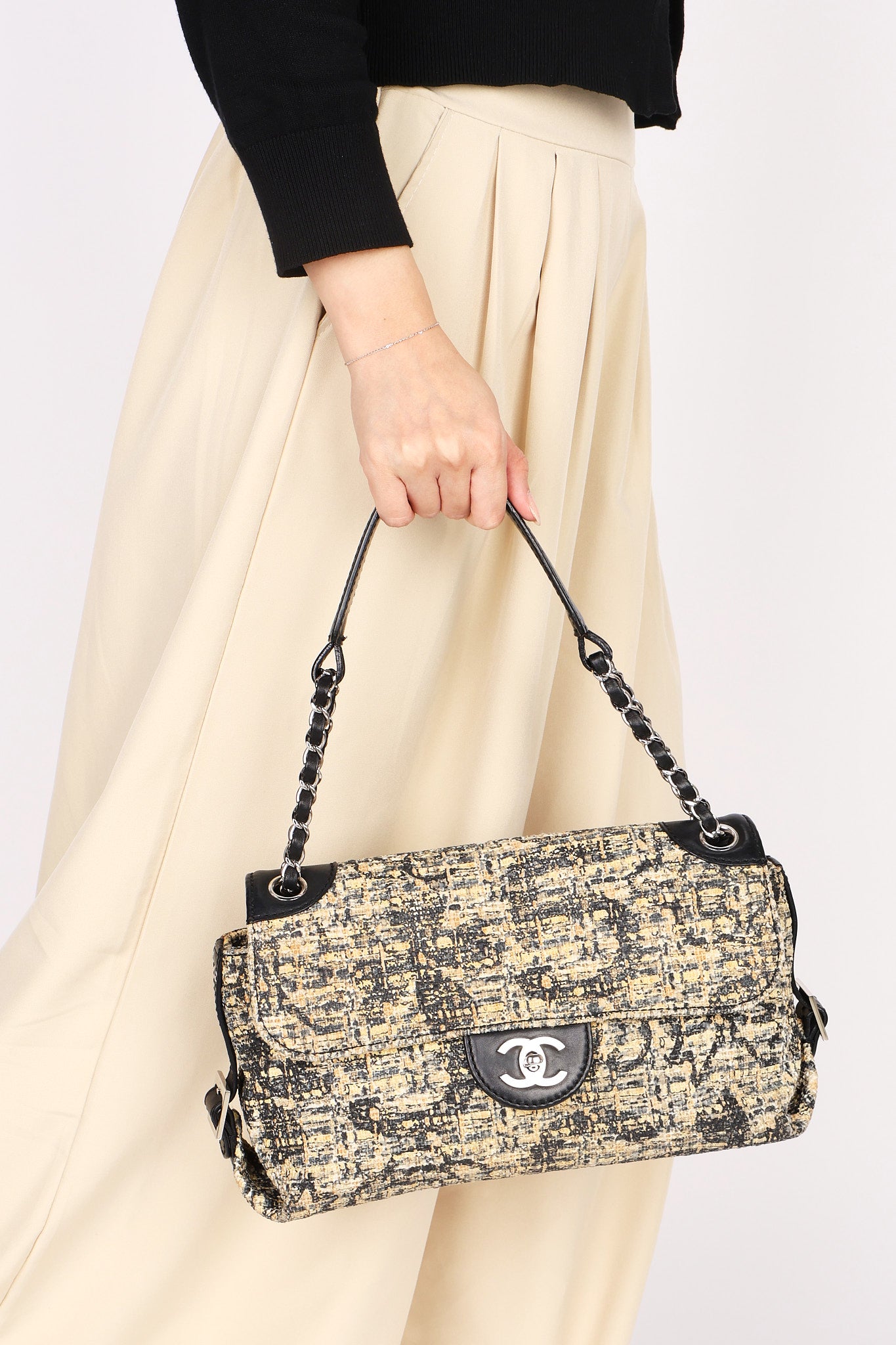 Chanel Tweed Icons Chain Shoulder Bag SHW