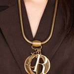 Dior Oversized Rope Chain Dior Logo Letter Necklace