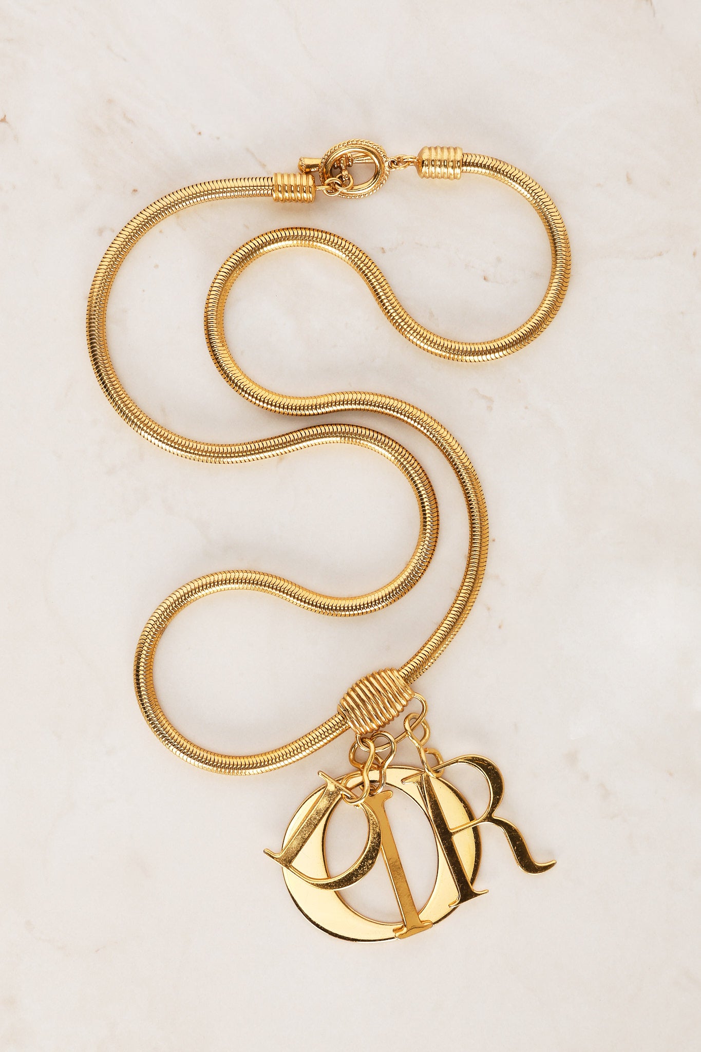 Dior Oversized Rope Chain Dior Logo Letter Necklace