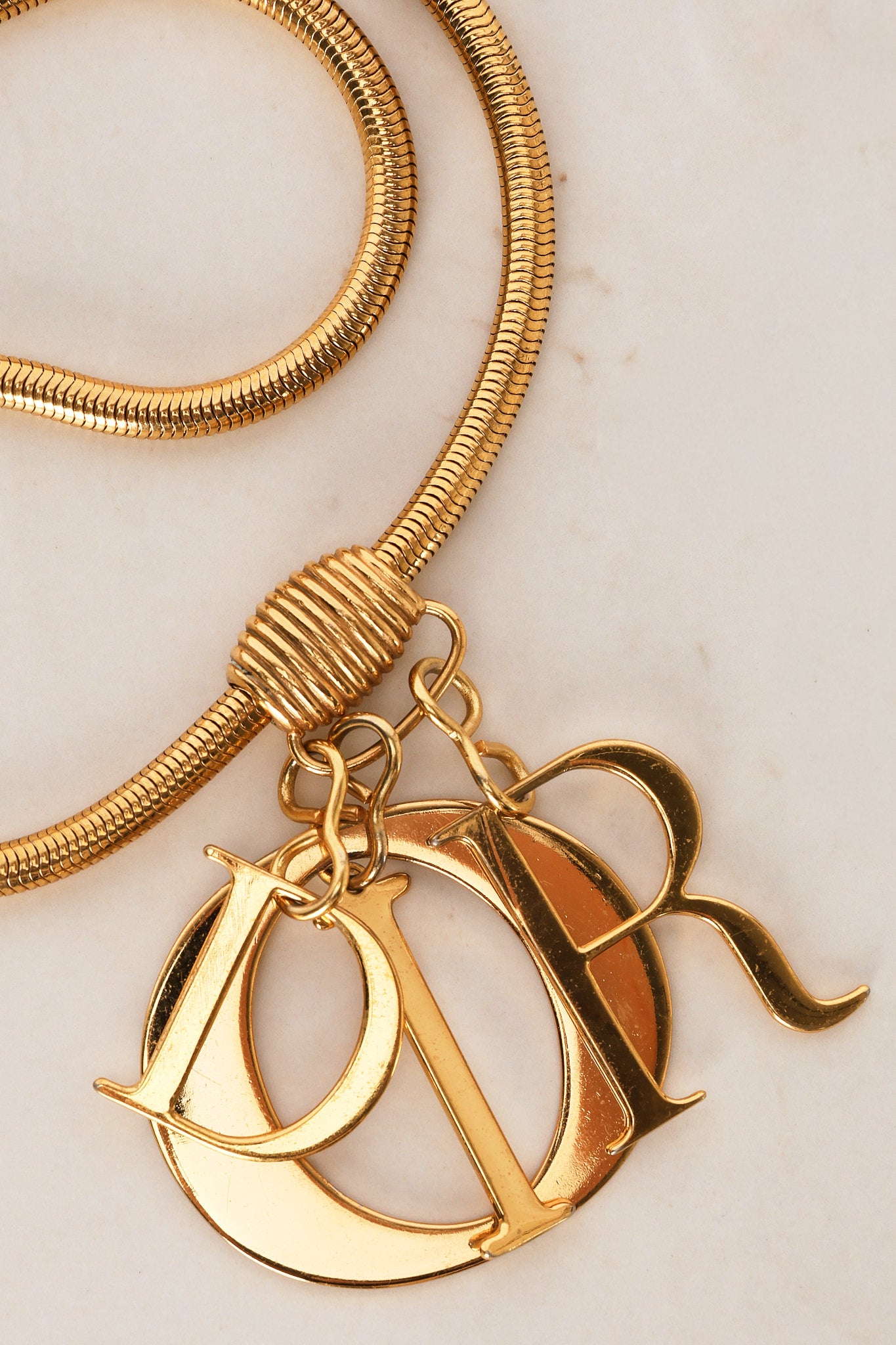 Dior Oversized Rope Chain Dior Logo Letter Necklace