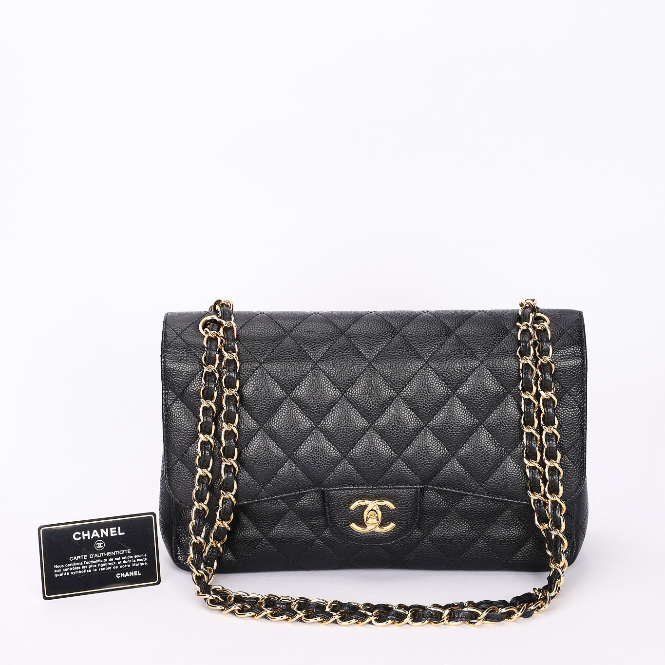 Chanel Maxi Classic Double Flap Black Caviar GHW