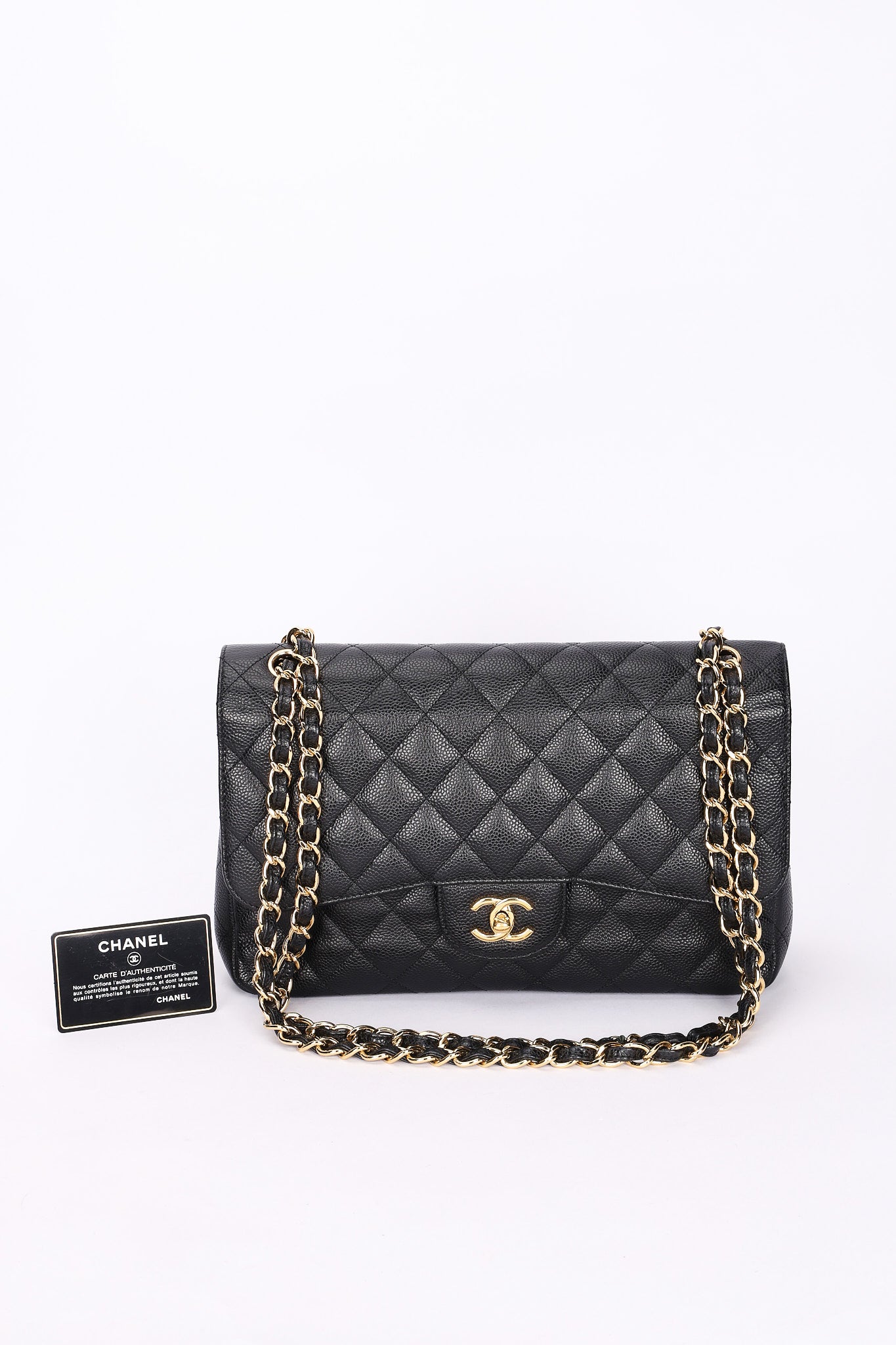 Chanel Maxi Classic Double Flap Black Caviar GHW