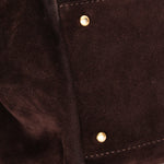Chanel Suede Accordion Flap Brown Suede Bag AGHW