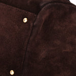 Chanel Suede Accordion Flap Brown Suede Bag AGHW
