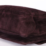 Chanel Mademoiselle Chocolate Bar Shoulder Bag Dark Purple Suede BSHW