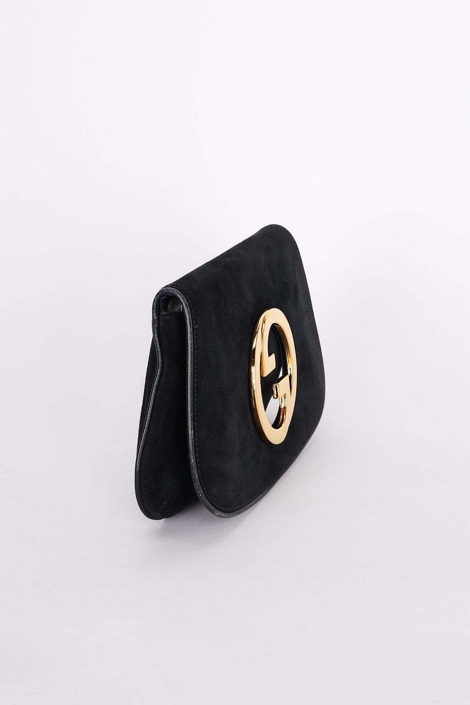 Gucci Blondie Clutch Navy Suede