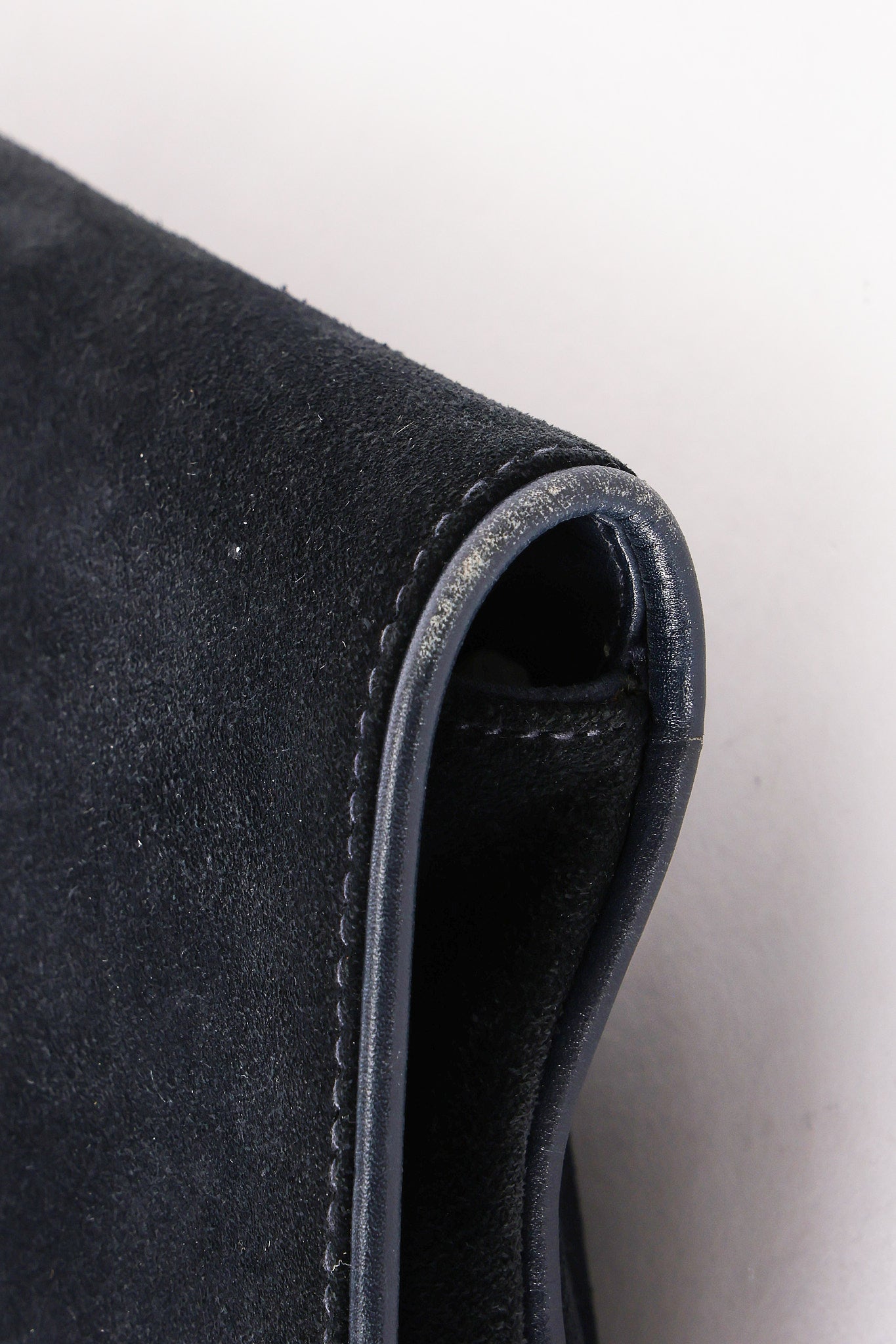 Gucci Blondie Clutch Navy Suede