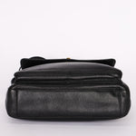 Chanel Turnlock Front Pocket Shoulder Bag Black Caviar 24K GP