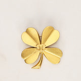Chanel 1995 CC Four Leaf Clover Brooch 24K GP