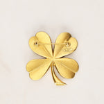 Chanel 1995 CC Four Leaf Clover Brooch 24K GP