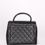 Chanel Kelly Top Handle Bag Black Caviar 24K GP