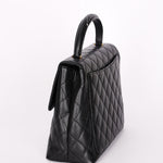 Chanel Kelly Top Handle Bag Black Caviar 24K GP