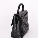 Chanel Kelly Top Handle Bag Black Caviar 24K GP