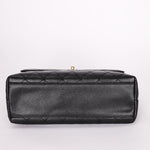 Chanel Kelly Top Handle Bag Black Caviar 24K GP