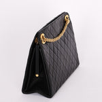 Chanel Matelasse Chain Shoulder Bag Black Lambskin 24K GP