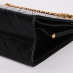 Chanel Matelasse Chain Shoulder Bag Black Lambskin 24K GP