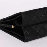 Chanel Matelasse Chain Shoulder Bag Black Lambskin 24K GP