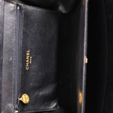 Chanel Matelasse Chain Shoulder Bag Black Lambskin 24K GP