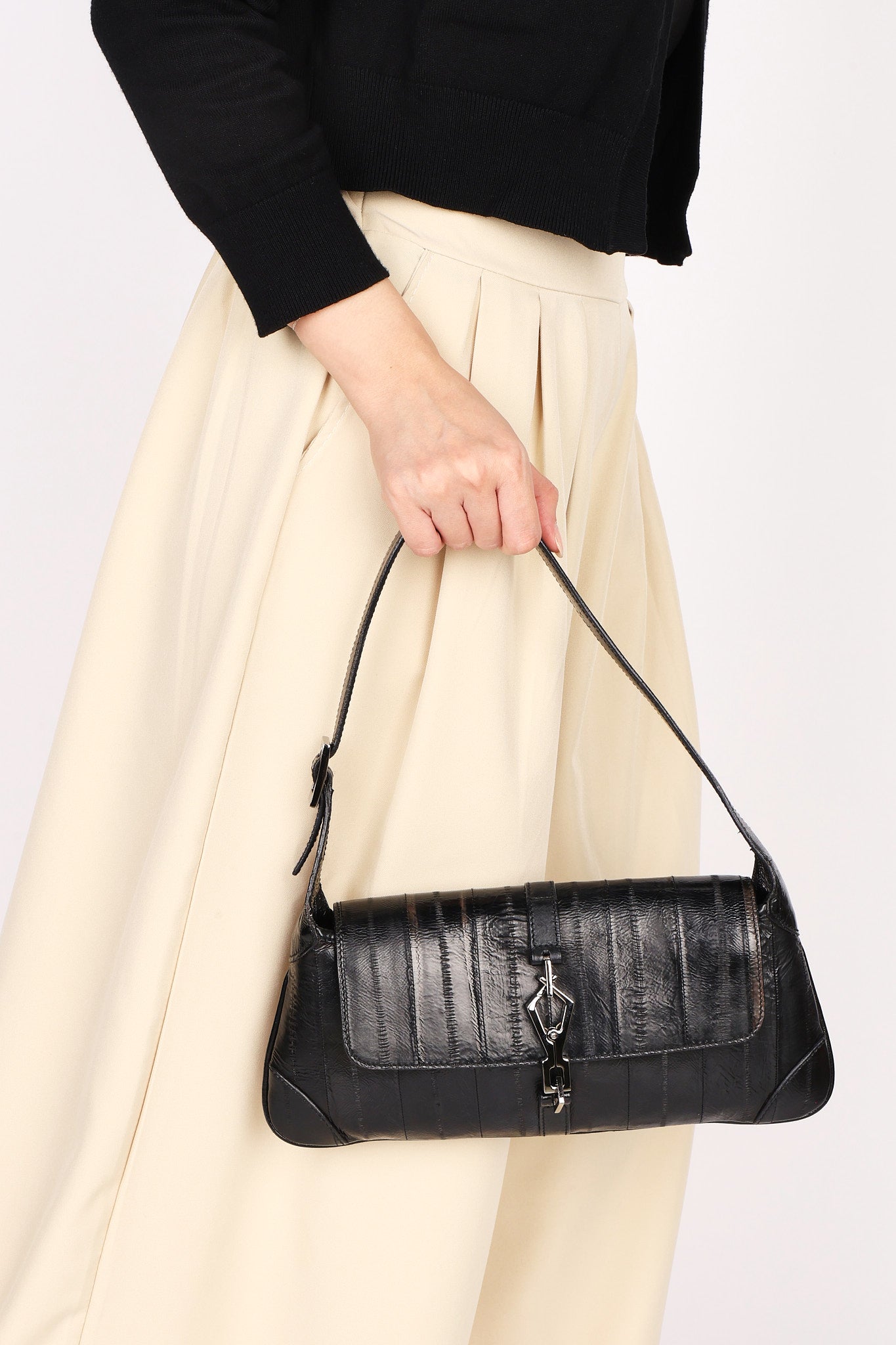 Gucci Jackie Shoulder Bag Black Eel