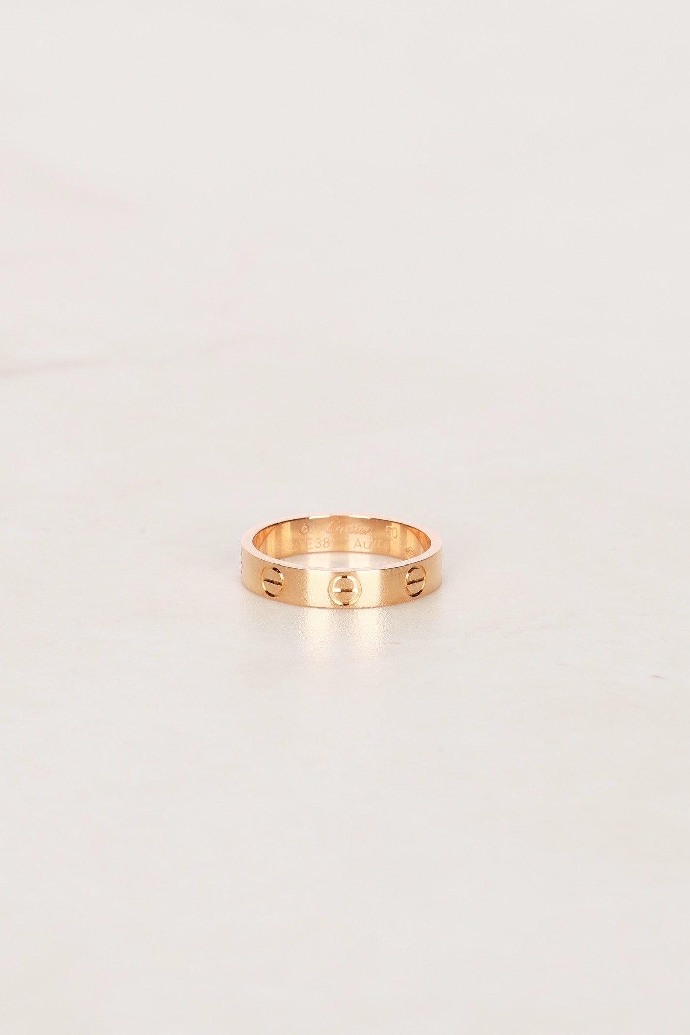Cartier 18K Rose Gold Love Ring, Size US 5.25