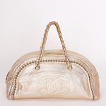 Chanel Luxe Ligne Bowler Bag Gold Metallic Calfskin GHW