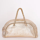 Chanel Luxe Ligne Bowler Bag Gold Metallic Calfskin GHW