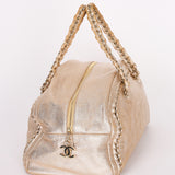 Chanel Luxe Ligne Bowler Bag Gold Metallic Calfskin GHW