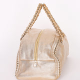 Chanel Luxe Ligne Bowler Bag Gold Metallic Calfskin GHW