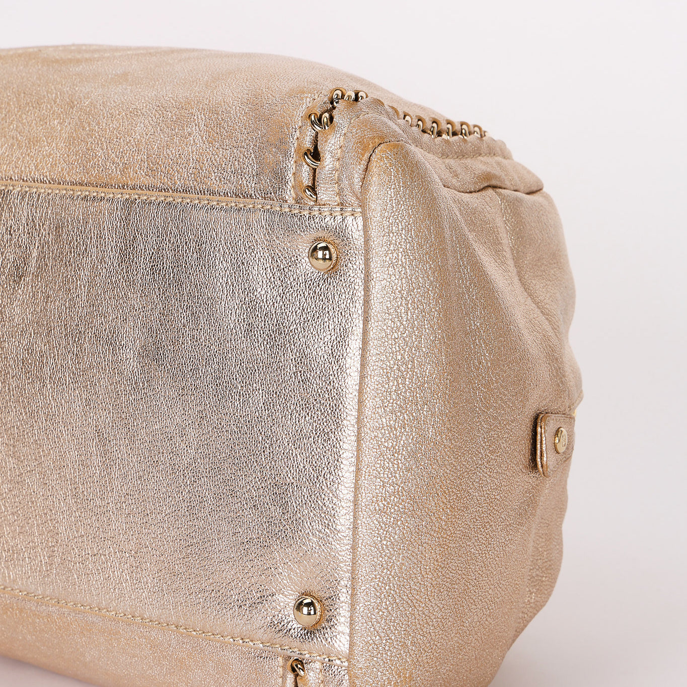 Chanel Luxe Ligne Bowler Bag Gold Metallic Calfskin GHW