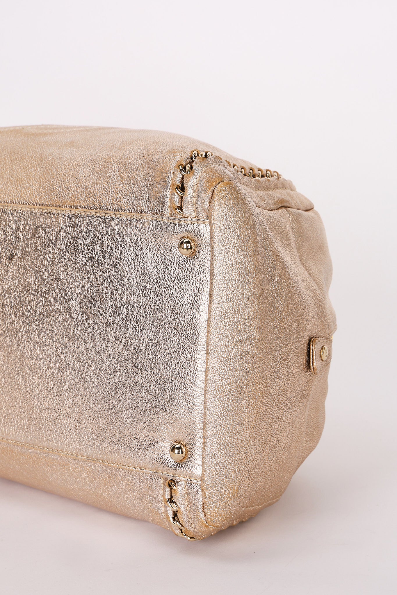 Chanel Luxe Ligne Bowler Bag Gold Metallic Calfskin GHW