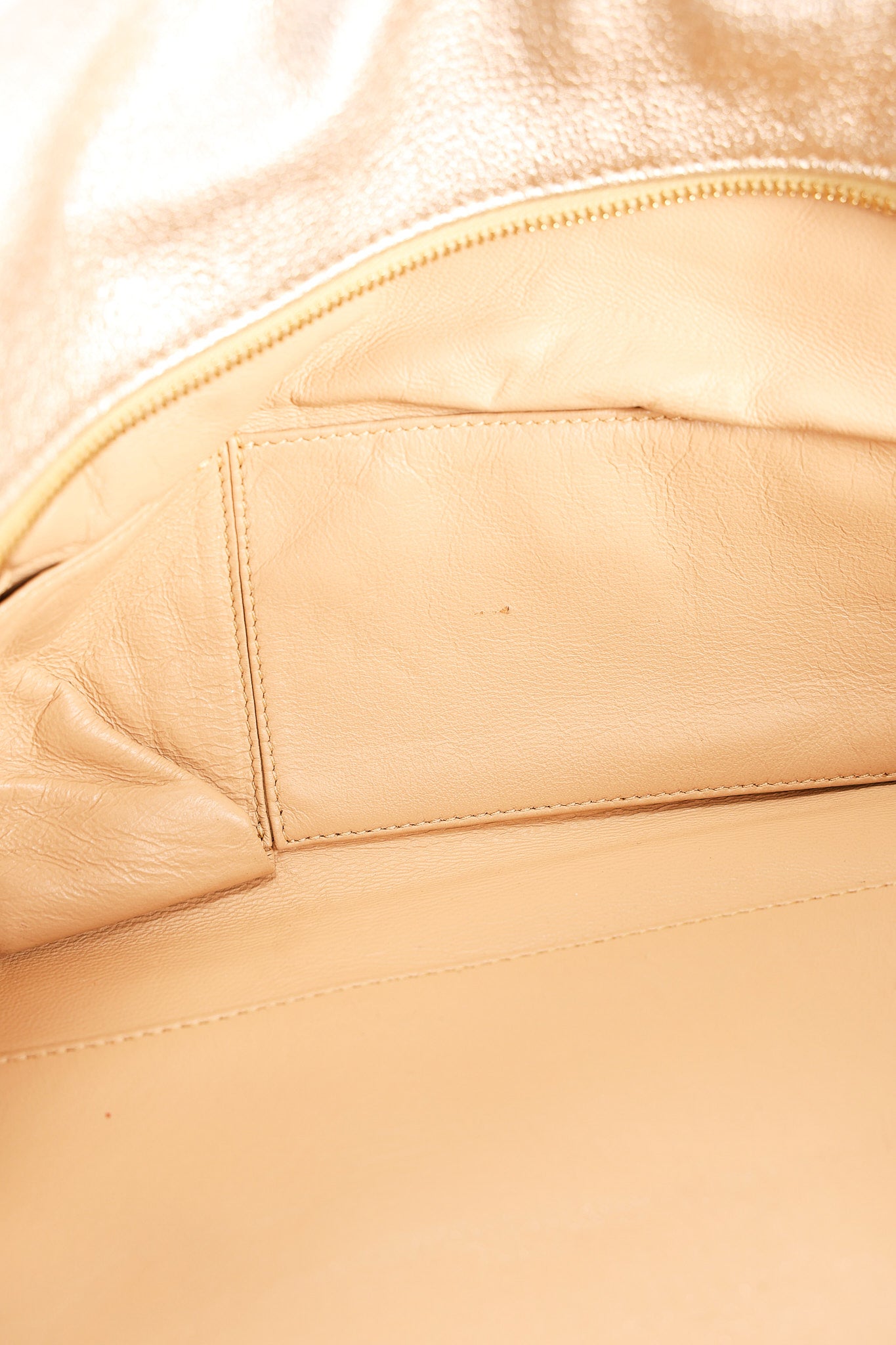 Chanel Luxe Ligne Bowler Bag Gold Metallic Calfskin GHW