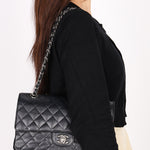 Chanel Medium Classic Double Flap Black Caviar SHW