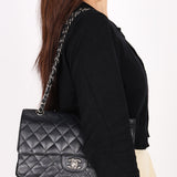 Chanel Medium Classic Double Flap Black Caviar SHW
