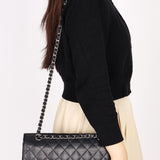 Chanel Medium Classic Double Flap Black Caviar SHW