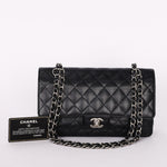 Chanel Medium Classic Double Flap Black Caviar SHW