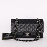 Chanel Medium Classic Double Flap Black Caviar SHW