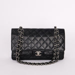 Chanel Medium Classic Double Flap Black Caviar SHW