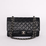Chanel Medium Classic Double Flap Black Caviar SHW